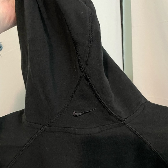Nike Vintage Y2K Sleeveless‎ Hooded Sweatshirt Black Workout Size M - Picture 3 of 11